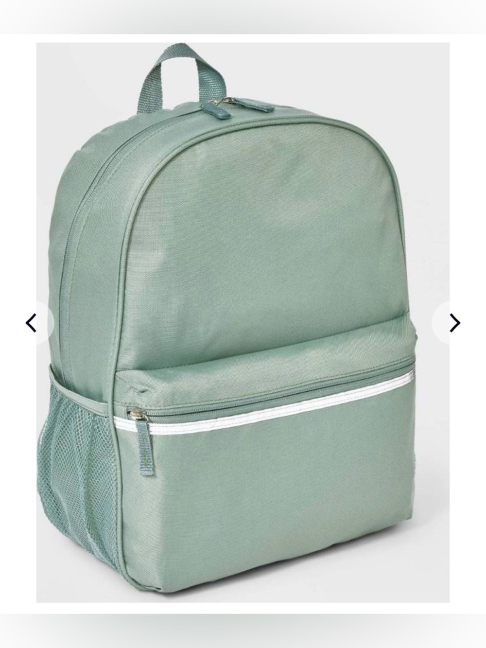 Target Backpack Sage Green Adjustable Straps Zipper Pockets